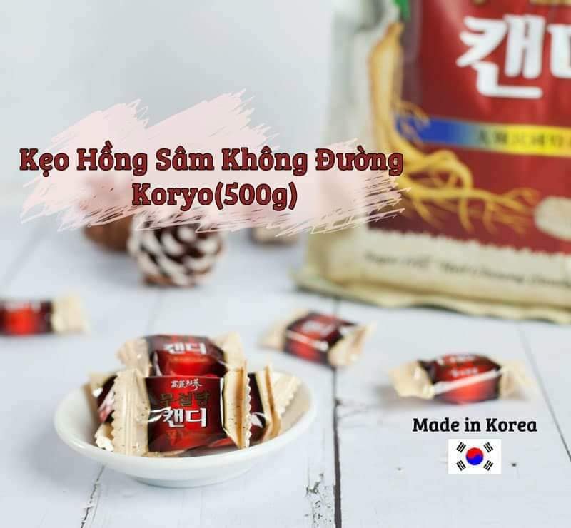 KẸO SÂM HÀN QUỐC KHÔNG ĐƯỜNG, GÓI 500g