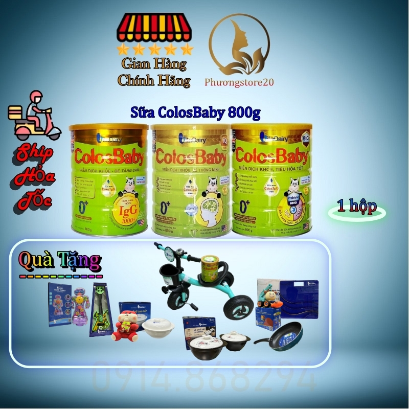 Hỏa Tốc HCM) Sữa Colosbaby Đủ Loại Đủ Số 800gr ( Date Mới Có Tích Điểm)