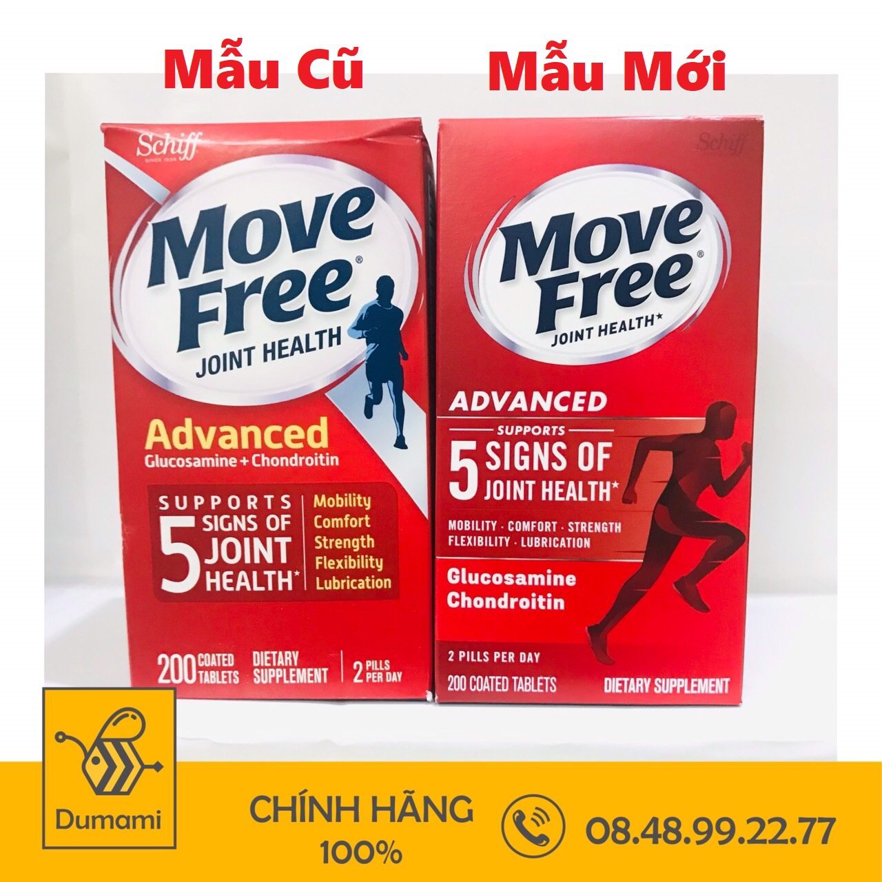 [Mẫu Mới] Schiff Move Free Joint Health 200 viên của Mỹ