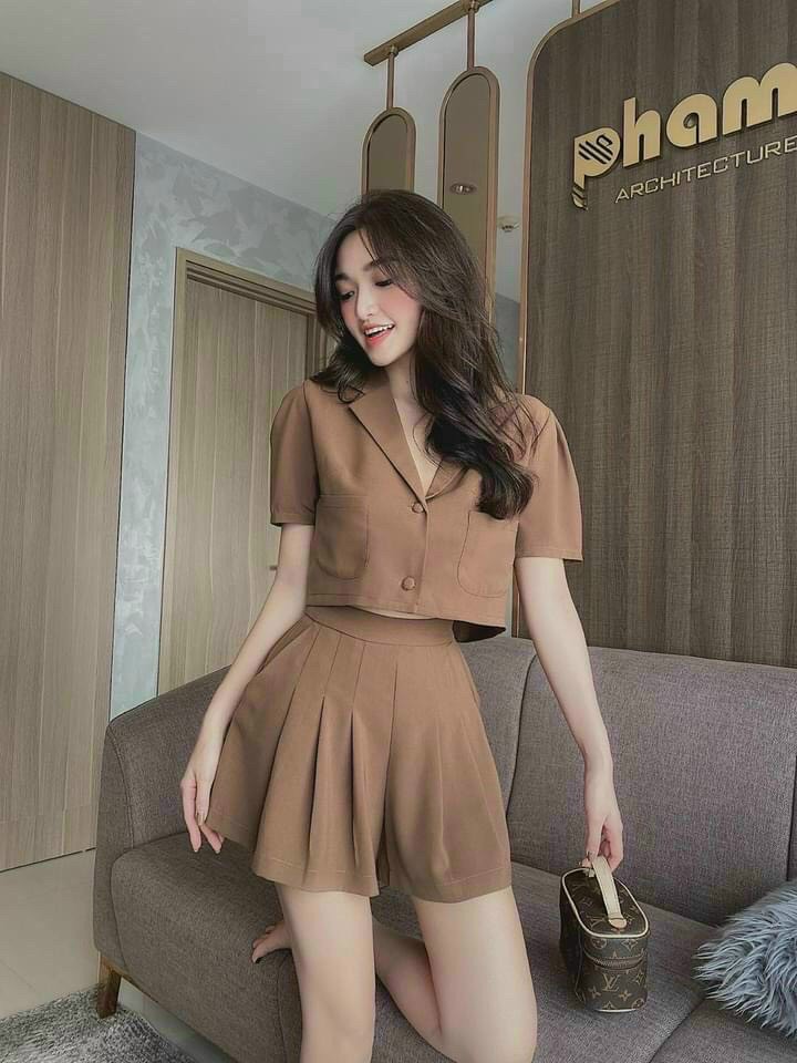 set bộ giả vest ,quần xếp ly