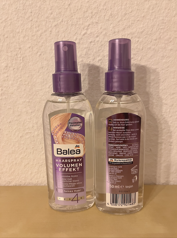 [HÀNG NỘI ĐỊA ĐỨC] - XỊT TẠO PHỒNG TÓC TỰ NHIÊN VÀ DƯỠNG TÓC BALEA - 150ML