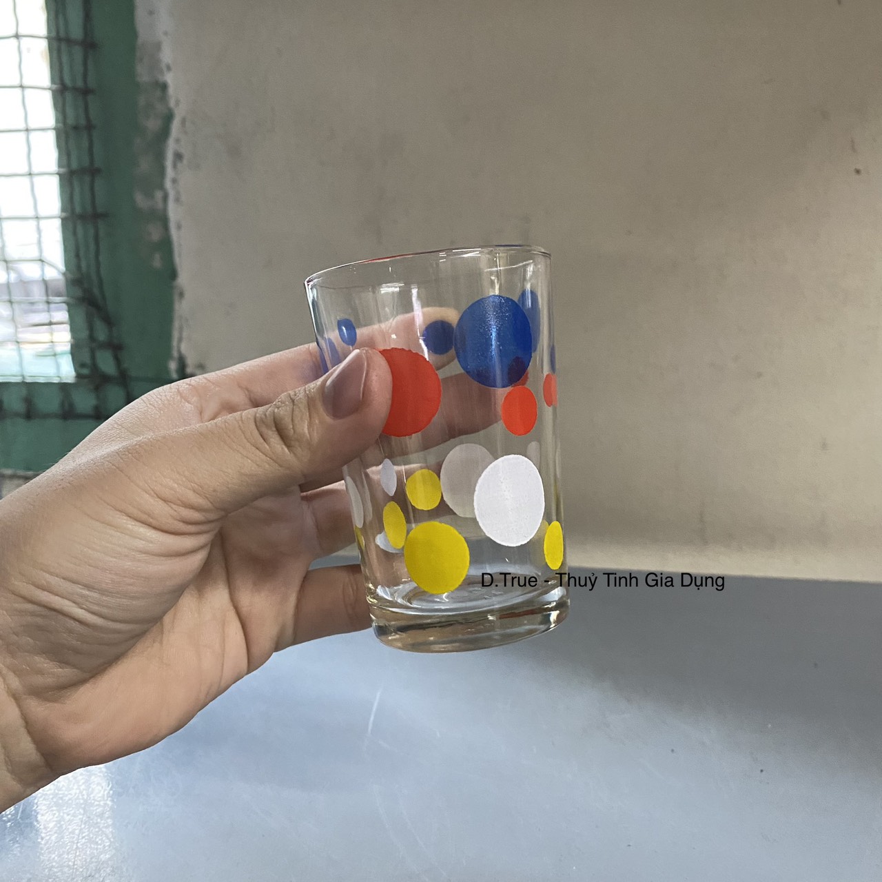 Bộ 10 Ly Thủy Tinh Chấm Bi 150ML ( F5 Bi TVP)