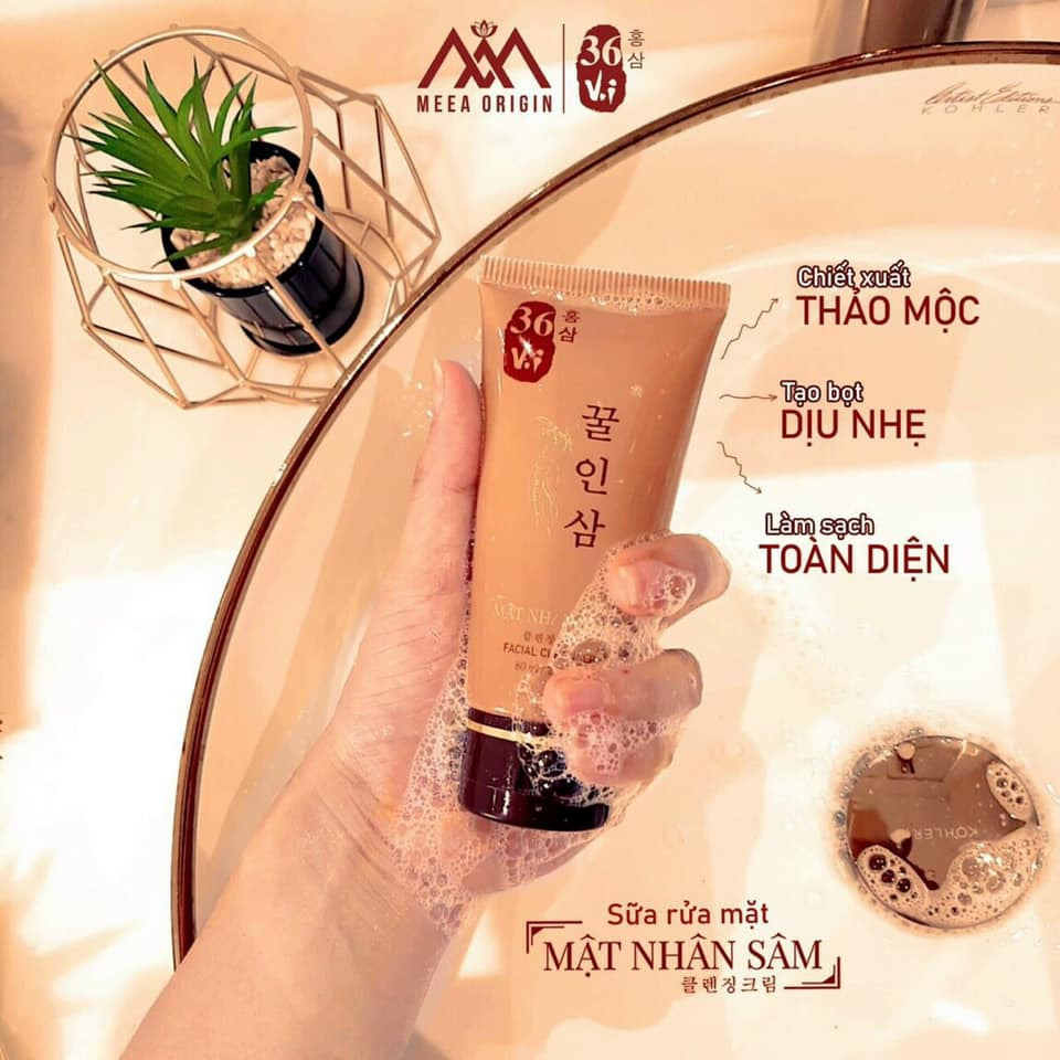 Sửa rửa mặt cao mụn sâm đỏ 36 vị