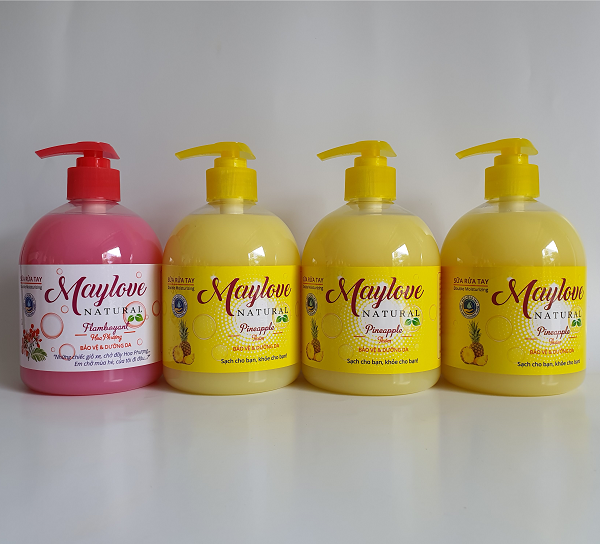 Combo 3 chai sữa rửa tay maylove pineapple 500ml+ 1 chai srt hoa phượng 500ml
