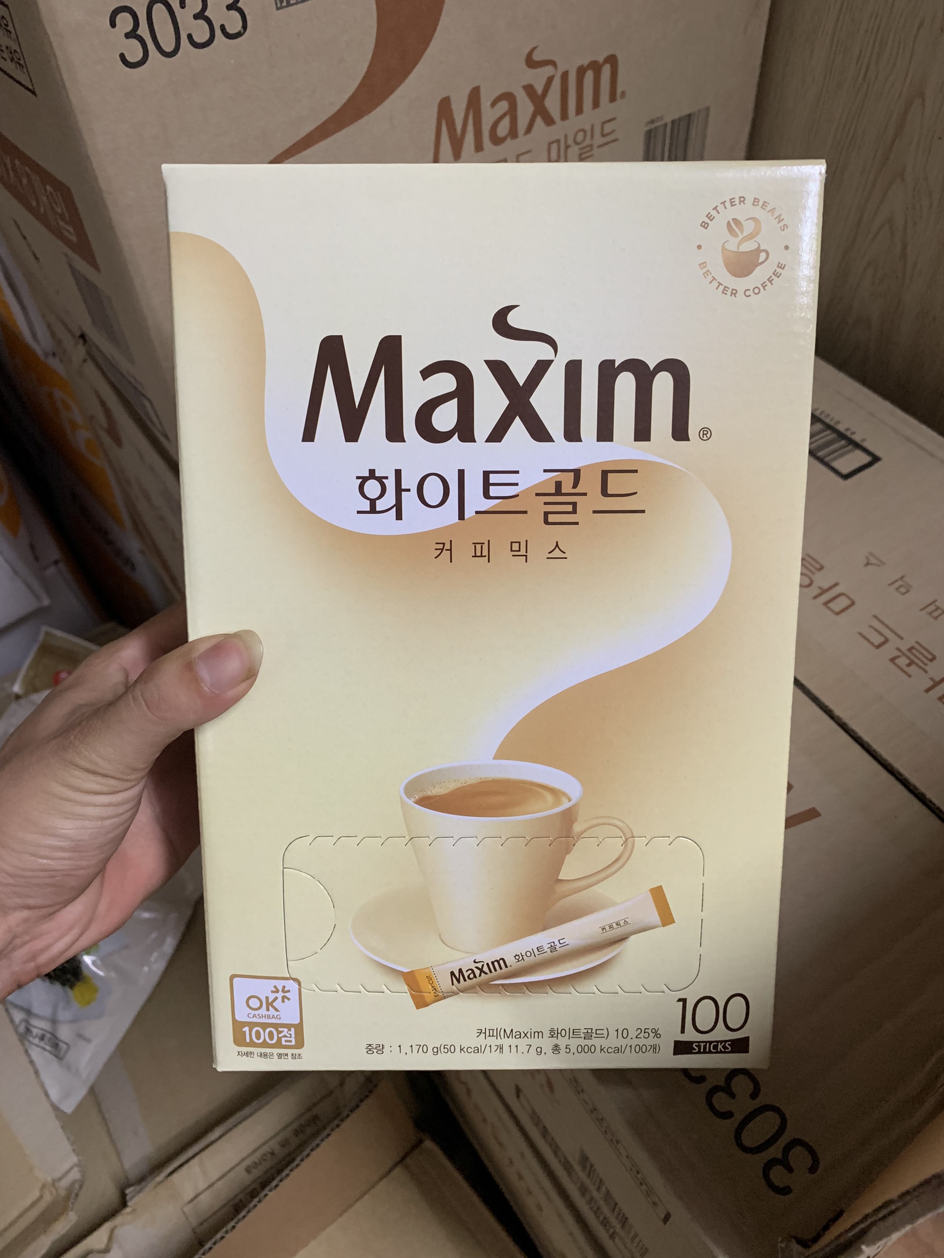 Cà phê ( cafe ) maxim white 100 gói
