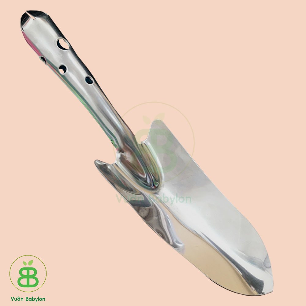Xẻng Làm Vườn - Xẻng Xúc Đất Inox Siêu bền, Không Gỉ Sét