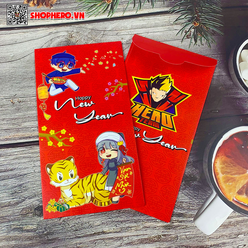 Bộ 6 bao lì xì Hero Team