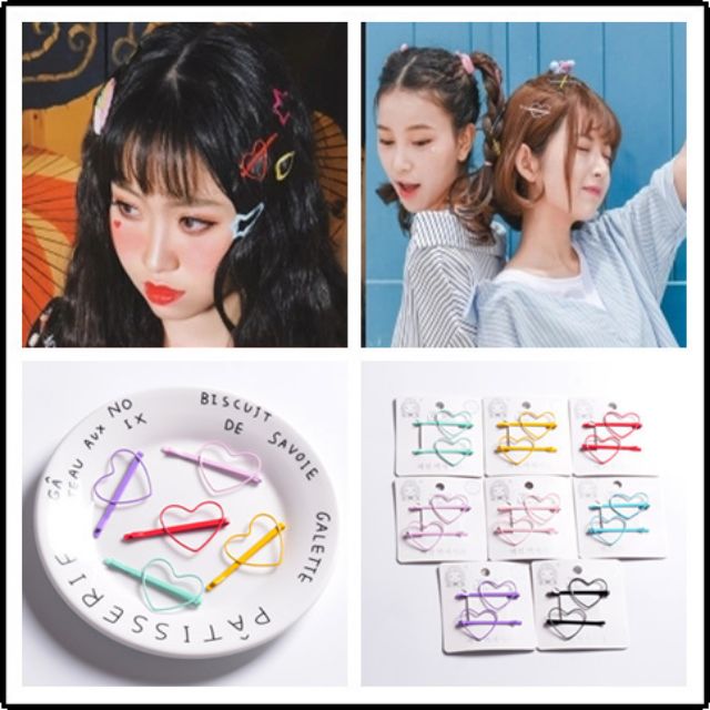 SET 2C KẸP TÓC NỮ KẸP TÓC MÁI XƯỚC NỮ HÀN QUỐC