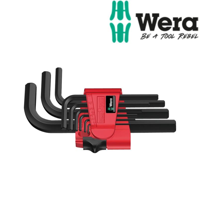 Bộ khóa lục giác ngắn 9 cái Wera 950/9 Hex-Plus 7 L-key set, metric, BlackLaser Wera 05021737001