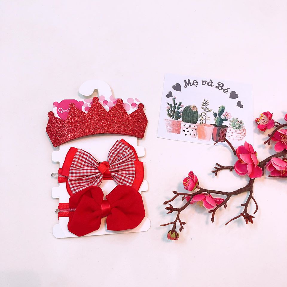 Set 3 băng đô cho bé - Voan 4 mẫu