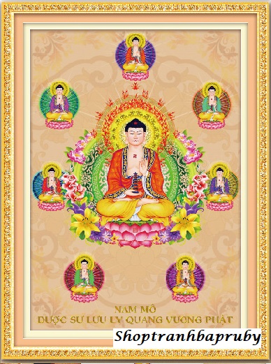 Tranh đính đá phật lg1496 kích thước 50 x 90 cm