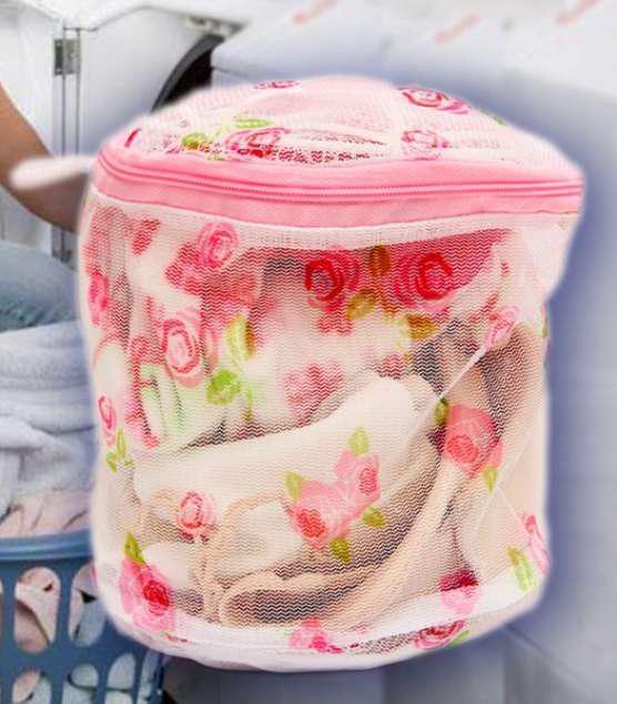 [HCM]Túi lưới giặt đồ quần áo loại tốt - Hồng Trâm DC (ống trụ 22x33cm)