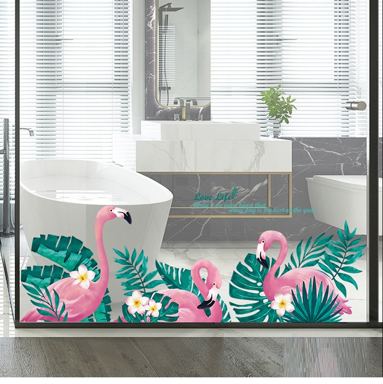 Decal dán tường Hạc hồng - C14 - Vivadecal