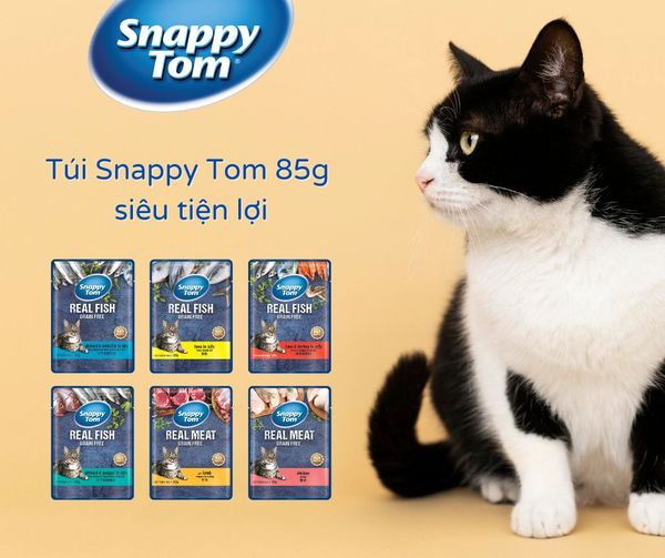 85G - Pate cho mèo SNAPPY TOM gói - 85G