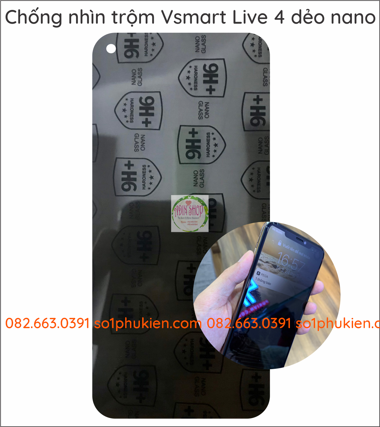 Cường lực chống nhìn trộm dành cho dòng Vsmart Live / Live 4 nano dẻo siêu bền chống vỡ 9H, chống nhìn trộm từ góc 30 độ