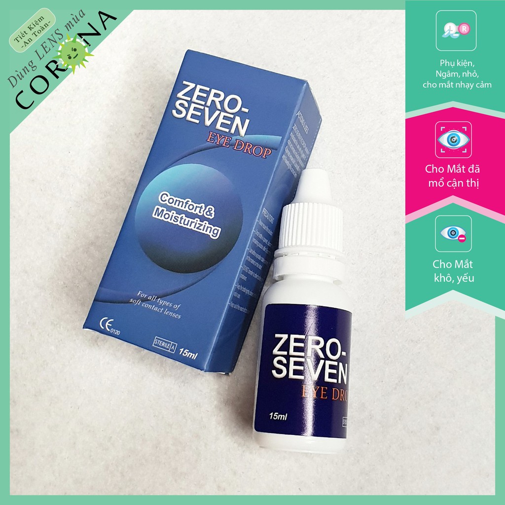 [HCM]Nước nhỏ mắt đeo lens cao cấp - Zero Seven