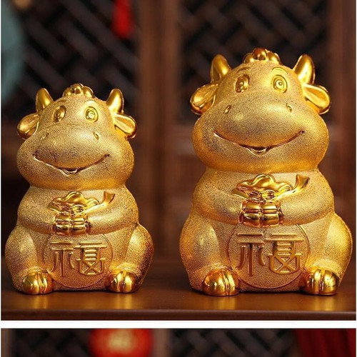 Trâu vàng đựng tiền tiết kiệm  may mắn
