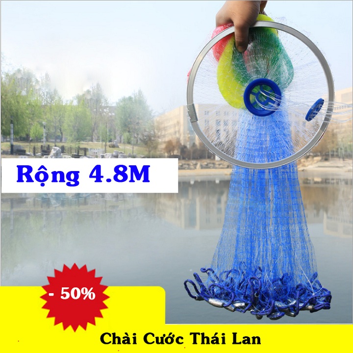 Chài Cước Thái Lan 4,8m. Chài Đánh Cá Cao Cấp
