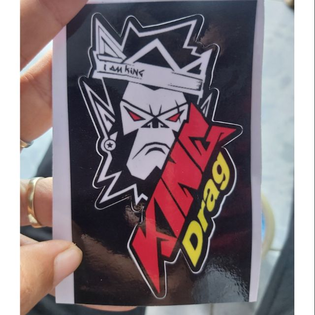 Combo 2 Tem Sticker Decal I'am King Drag Dán Xe Giá Rẻ