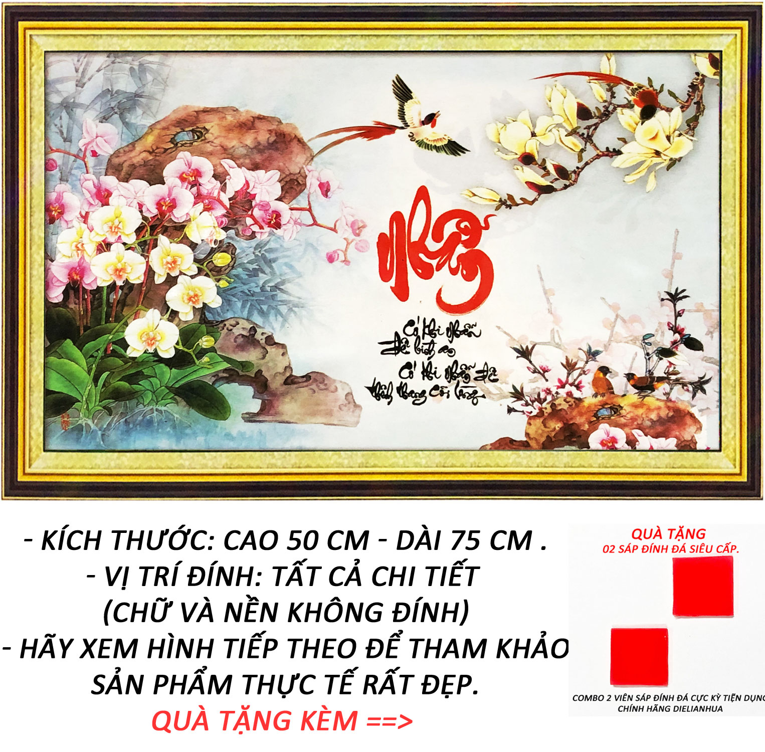 Tranh đính đá 5D - Mã Đáo Thành Công 04 - Tranh Mỹ Thuật Minh Hiền