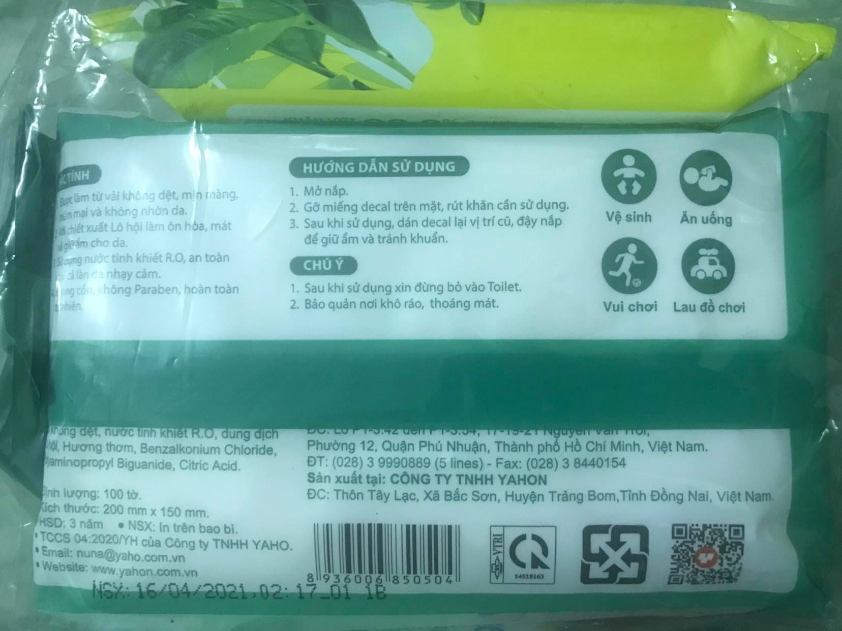 Khăn Ướt Em Bé Nuna 100 Miếng, Khăn Ướt Nuna