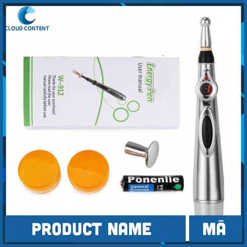 Bút châm cứu điện tử, năng lượng kinh tuyến massage xung điện bút có thể thay pin tiểu , bút dò huyệt châm cứu - dụng cụ masa