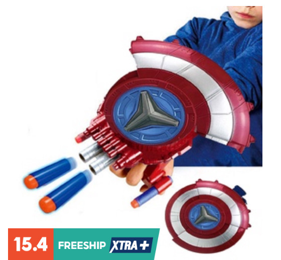 XẢ KHO] Đồ chơi khiên đội trưởng mỹ captain america Children Store, Đồ chơi siêu anh hùng Marvel Avenger, chuyển 2 chế độ tấn công phòng thủ, bắn đan xốp, khiêng đội trưởng mỹ captain america