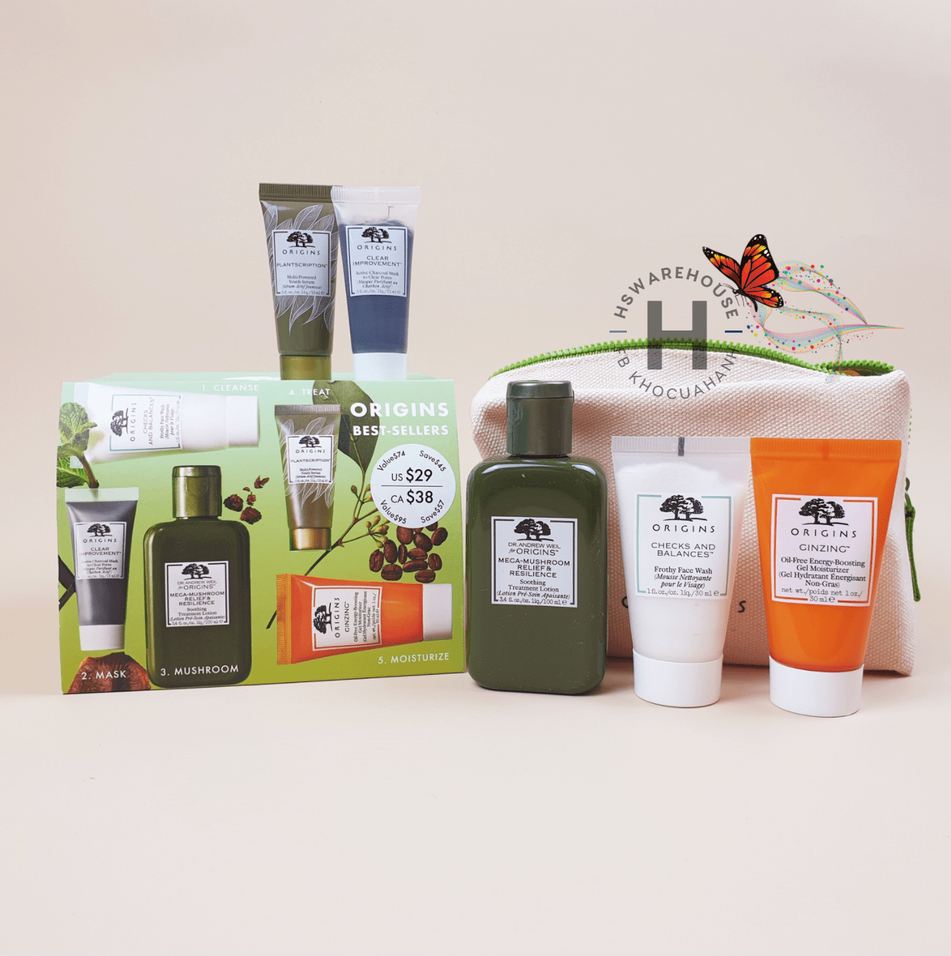 [HCM][bill Mỹ] Set chăm sóc phục hồi da Origins Best-sellers Set