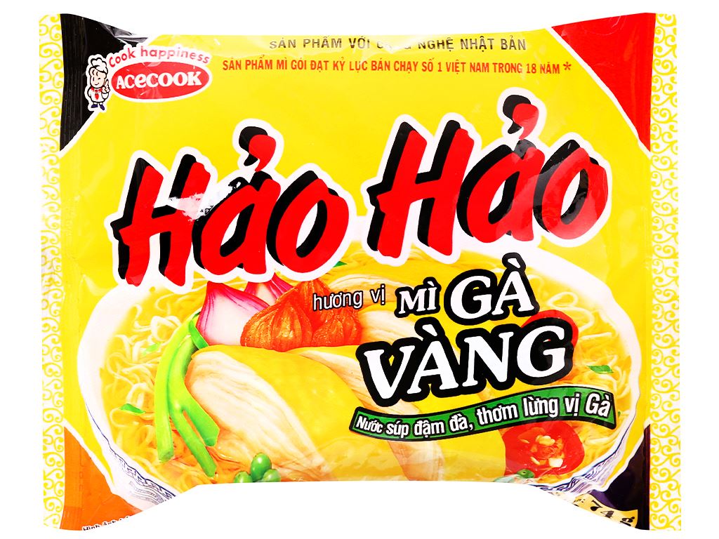 Thùng 30 gói mì Hảo Hảo gà vàng 74g
