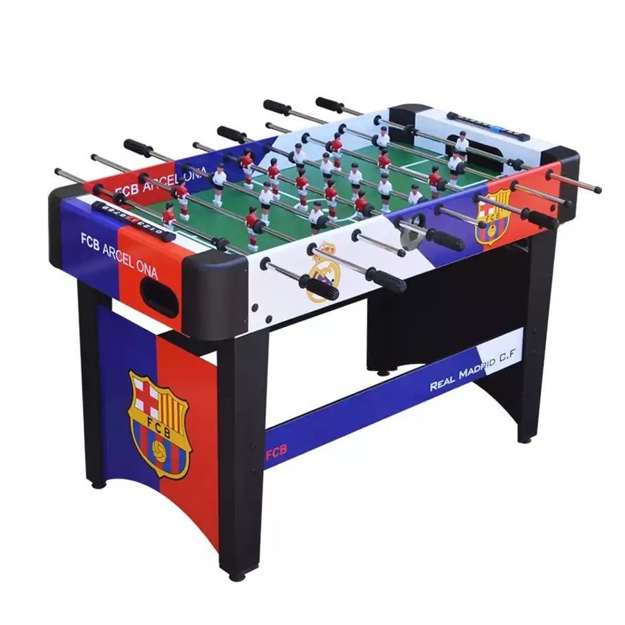Bàn bi lắc bóng đá 1m2 cỡ lớn 8 tay cầm, bàn bi lắc real barca 1.2m, banh bàn foosball thể thao vận động cho người lớn, trẻ em, văn phòng hanana