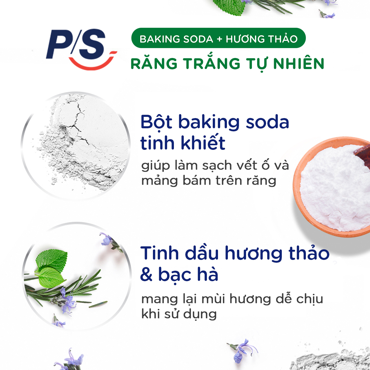 [Hàng tặng không bán] - Kem Đánh Răng P/S Baking Soda - Hương Thảo 30g