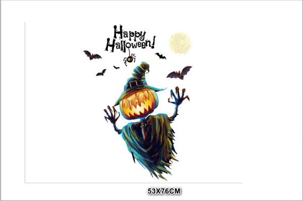 Decal trang trí tường - Người Rơm Qủy Halloween