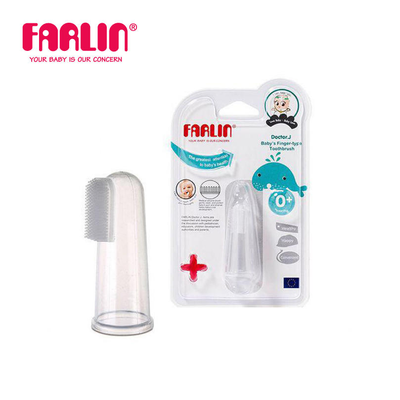 Dụng Cụ Đánh Răng Cho Bé - Ngón tay Silicon Hiệu FARLIN BF-117