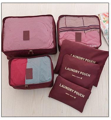 [HCM]Combo 6 Túi Đựng Đồ Du Lịch xếp đồ gọn gàng trong vali Chống Thấm dễ dàng xếp vào vali Bag in Bag GD40-6Tvali