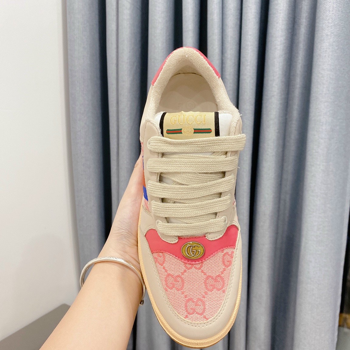 Giày Sneaker Guccci Distressed Screener ( GC Hải tú )