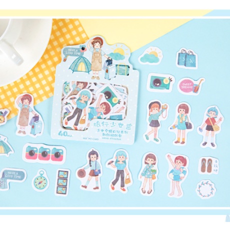 [Hàng mới về] Set Sticker Cô Gái nhiều mẫu mã Công việc