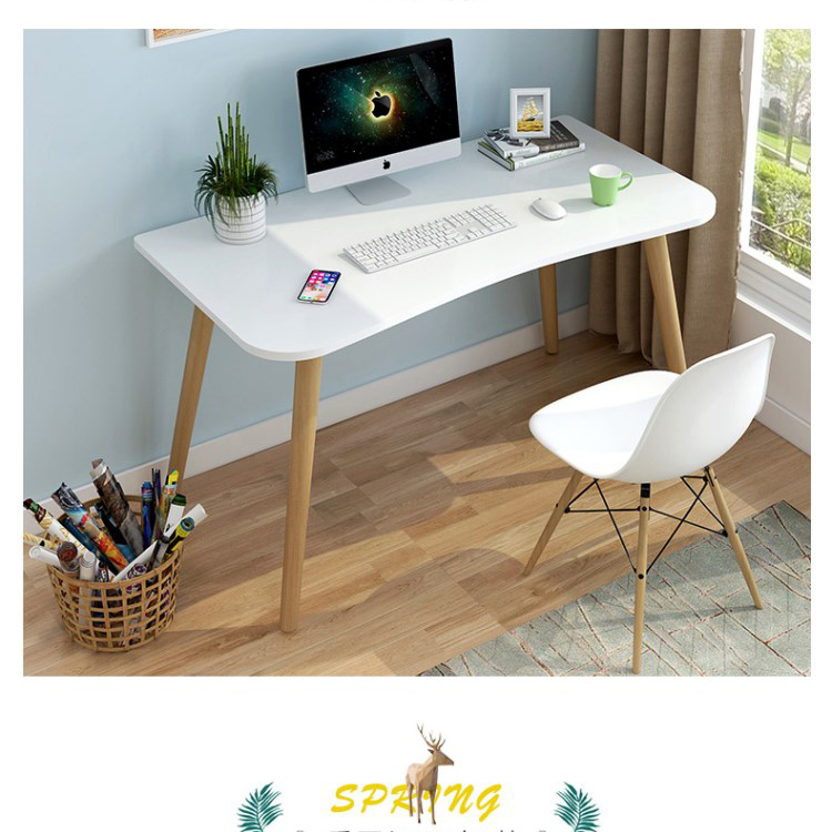 Bàn làm việc mặt gỗ phong cách Bắc Âu