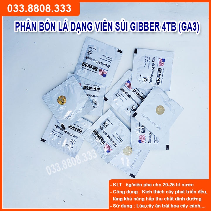 10 viên kí.ch thí.ch sinh trưởng ga3 - giúp cây lớn nhanh