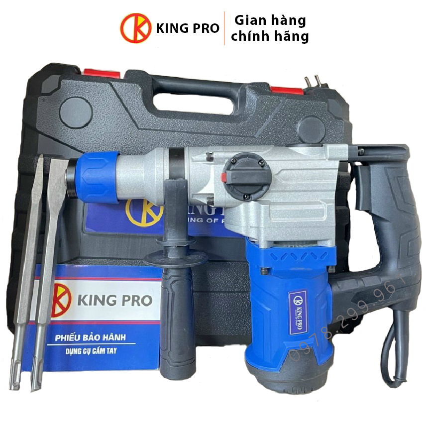 Máy khoan đục bê tông king pro 1050w kèm 5 mũi khoan đục như hình