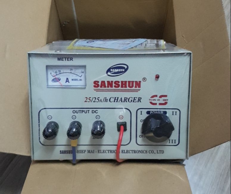 [HCM]Bộ sạc ắc quy SANSHUN 25A - 6V/12V/24V