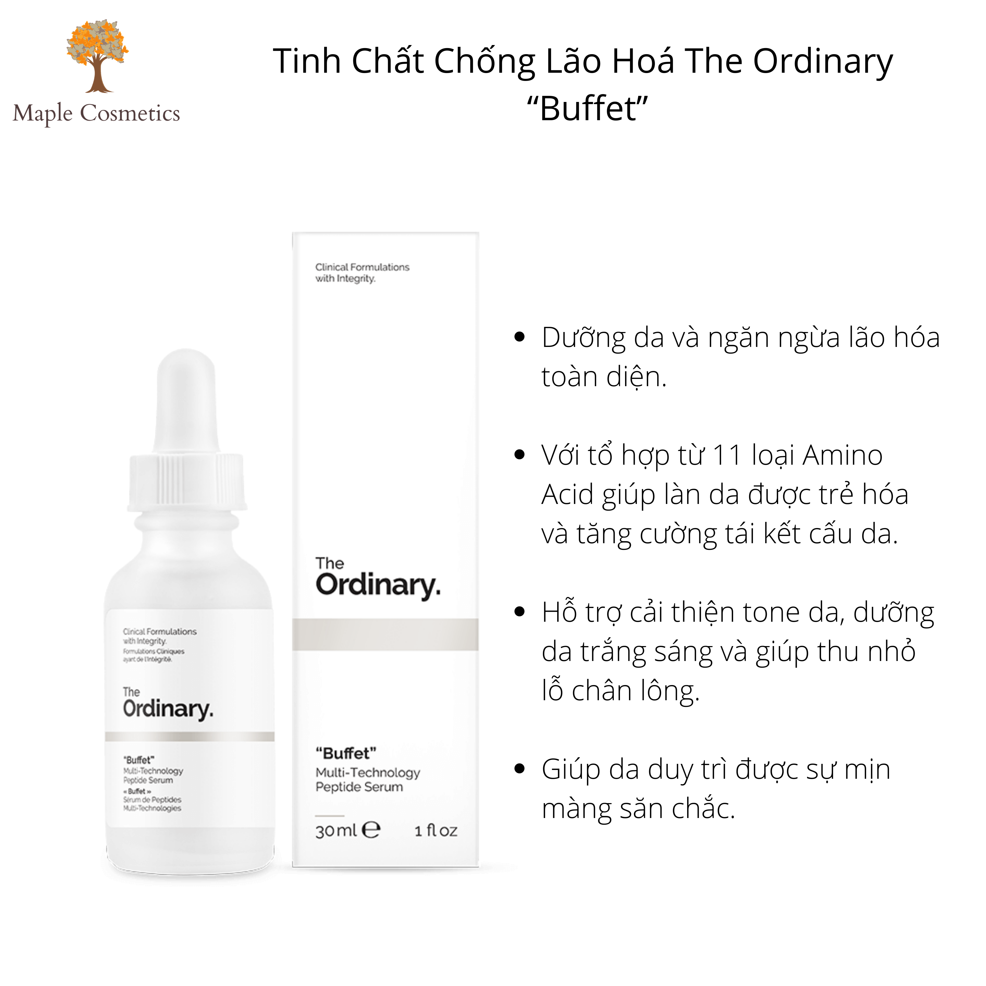 [HCM][BẢN CANADA] Tinh Chất Chống Lão Hoá "Buffet" - The Ordinary.