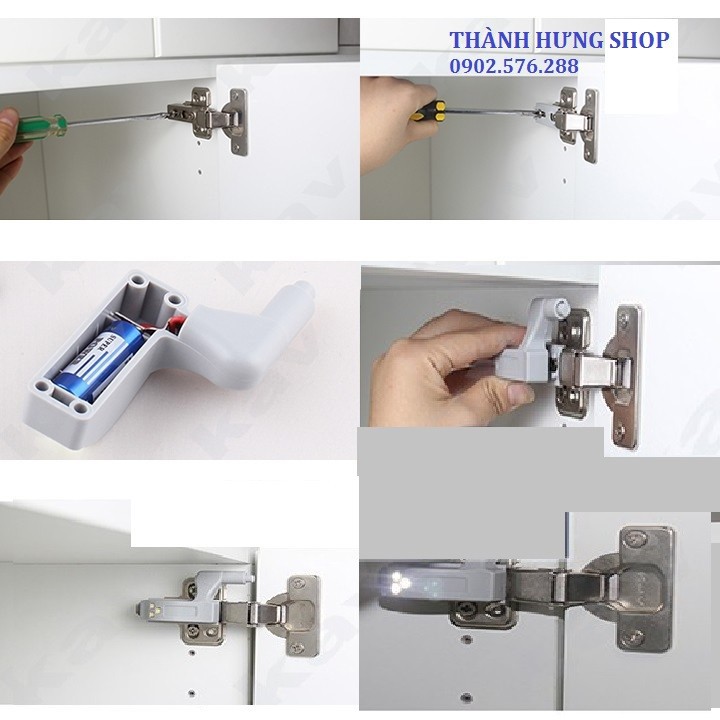 ĐÈN LED MINI GẮN BẢN LỀ CỬA TỦ tự động sáng khi mở và tắt khi đóng, chọn phân loại- 381.963
