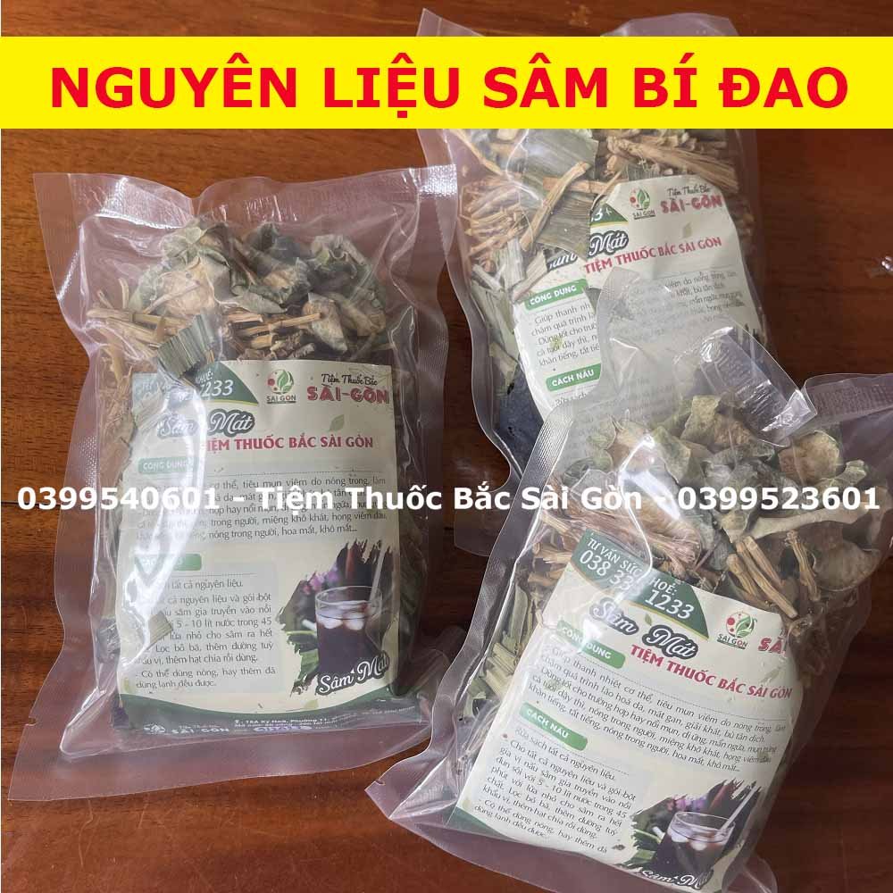 Nguyên Liệu Nấu Sâm Bí Đao - Set Nấu 50 Lít (Mỗi loại 100g, tặng kèm cốt nấu bí đao, 200gram hạt chia)