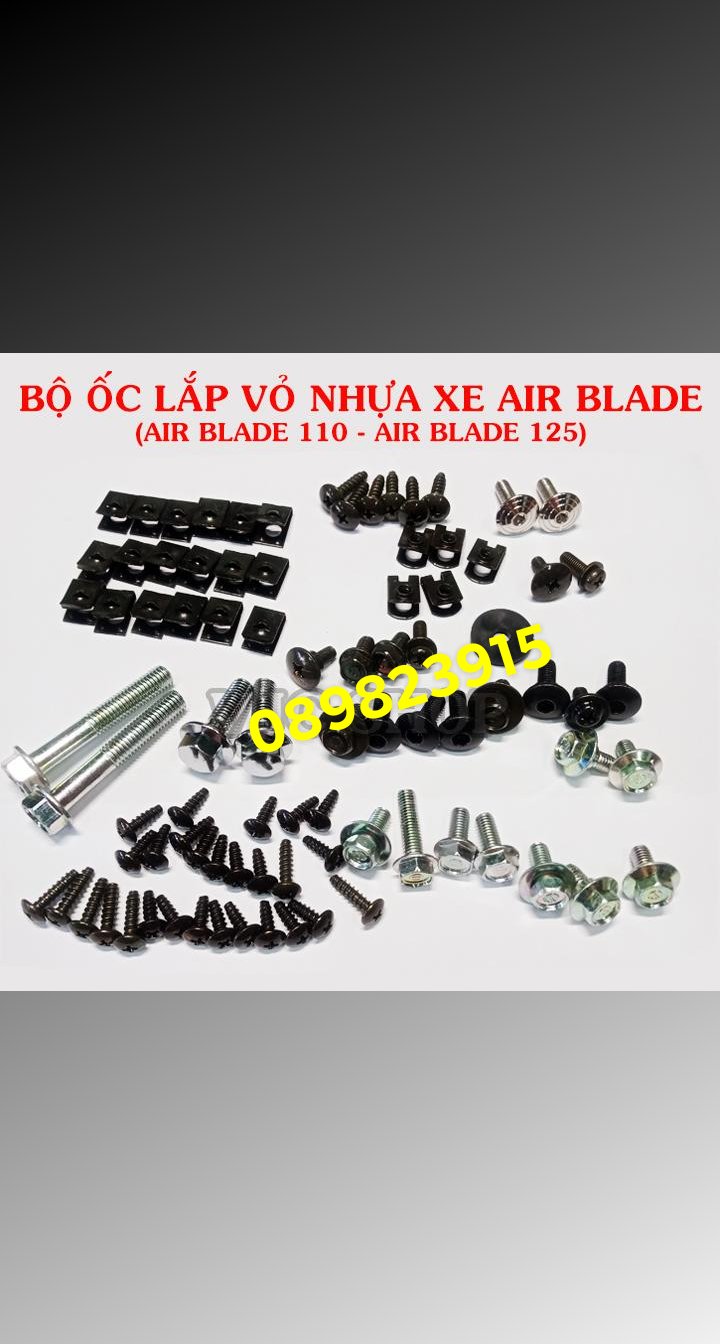 BỘ ỐC LẮP DÀN ÁO XE AIR BLADE 110 - 125