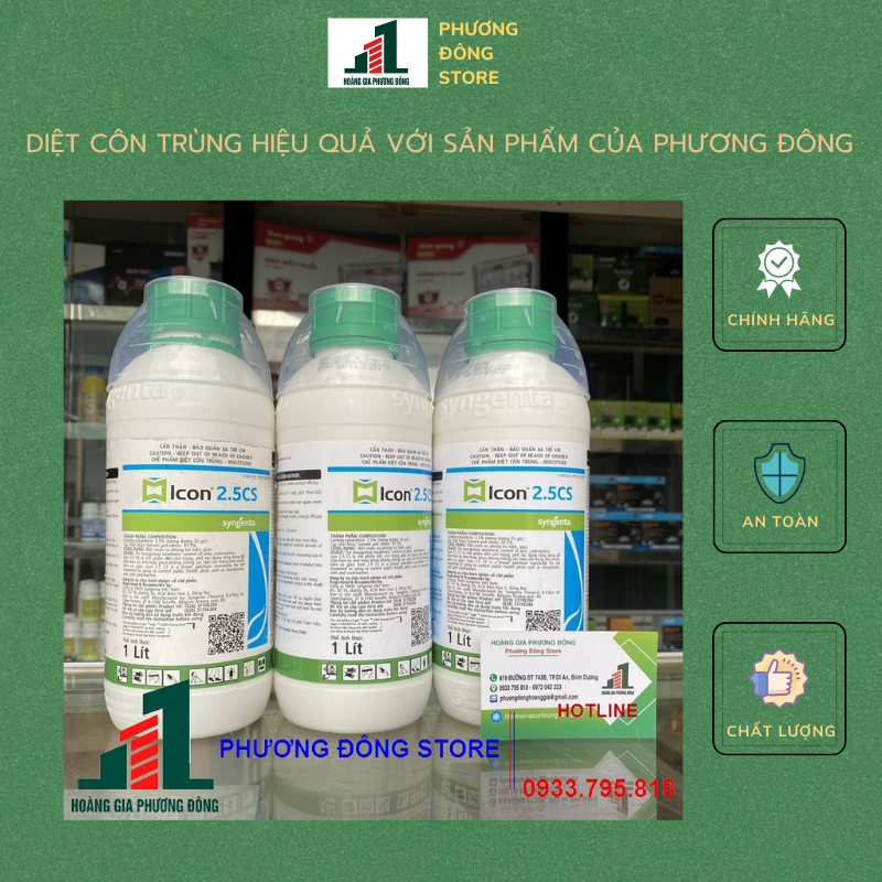 Icon 2.5CS - thuốc diệt côn trùng ruồi muỗi kiến gián