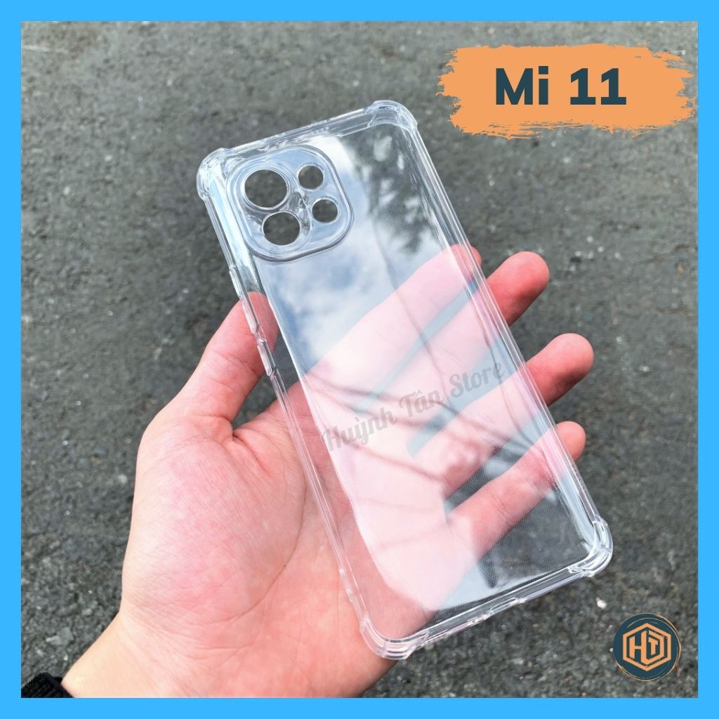 Ốp lưng xiaomi mi 11 tpu 6d dẻo chống sốc trong suốt.