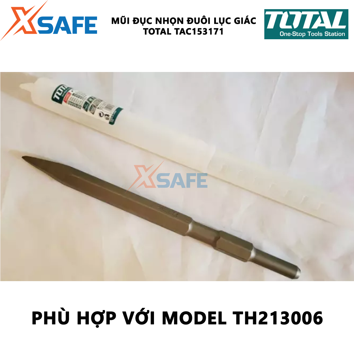 Chisel tip pointed tail hexagonal total TAC153171 | chisel tip pointed size 17x280mm, pointed, độ durable, heat-resistant [xsafe] [xsafe]