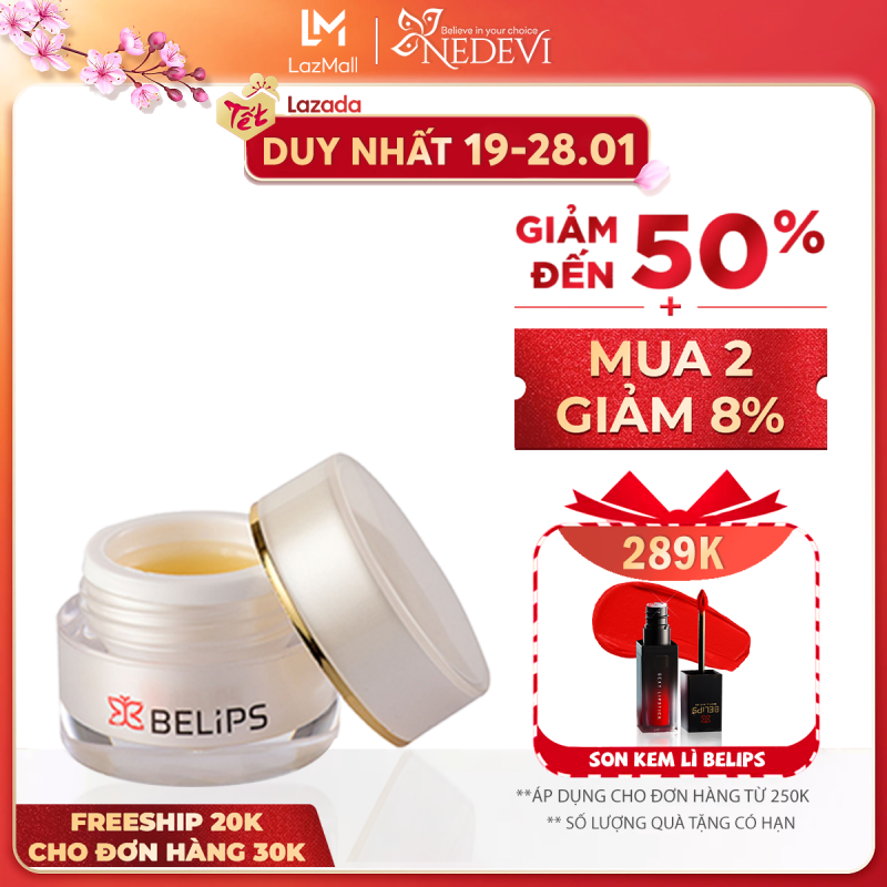Son dưỡng ẩm chuyên sâu Belips Lip Sleeping Mask Raspberries 10g giá rẻ