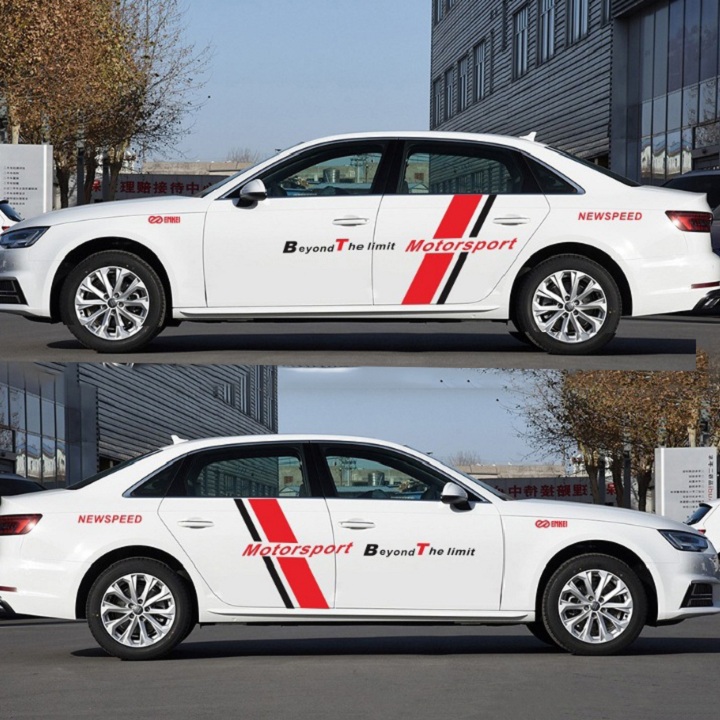 [HCM]Tem dán sườn xe ô tô phong cách thể thao TS027