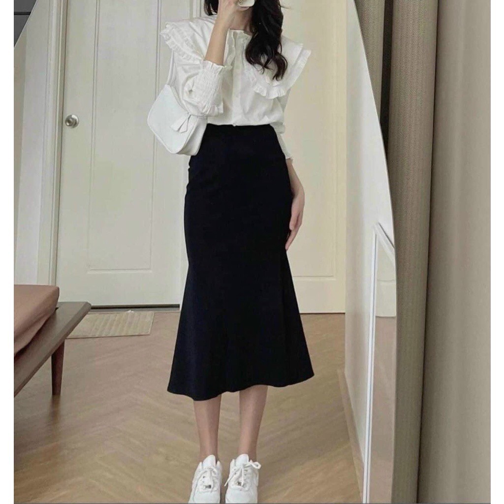 CHÂN VÁY ĐUÔI CÁ CHẤT BOZIP TÔN DÁNG
